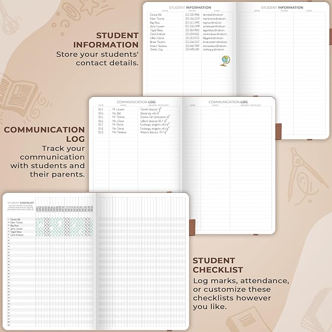Clever Fox Teacher Planner – School Year Planner with Calendars & Lesson Plans – Teacher Plan Book for Classroom & Homeschool Organization - Undated, A5 Size, Hardcover (Rose Gold)