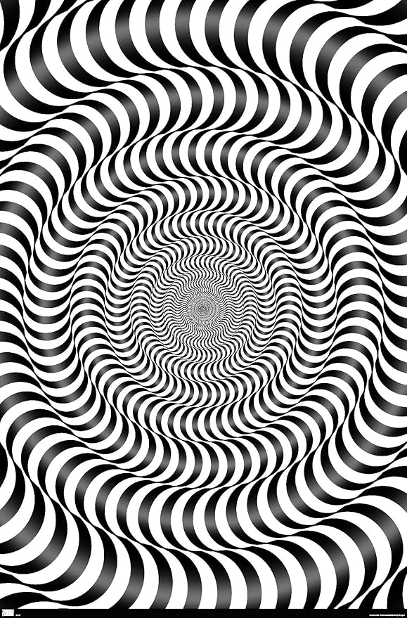 Trends International Zebra Stripe Optical Illusion Wall Poster, 22.375" x 34", Premium Unframed Version