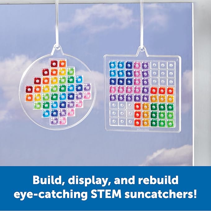 Learning Resources STEM Explorers Suncatchers - 433 Pieces, Ages 5+, Science for Kids, Building Toys, STEM Projects, Classroom Must Haves
