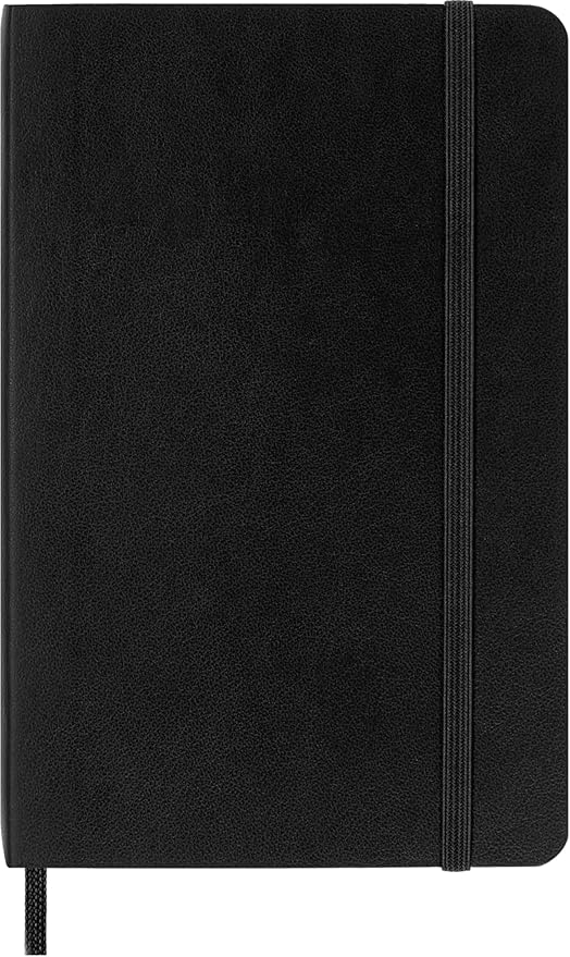 Moleskine Classic Notebook, Soft Cover, Pocket (3.5" x 5.5") Squared/Grid, Black, 192 Pages