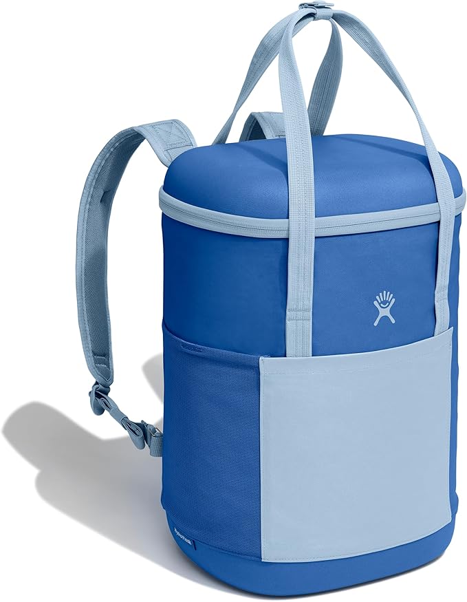 Hydro Flask Cooler Backpack - Insulated Portable Soft Cooler - 20 L Capacity in Cascade and Surf Blue