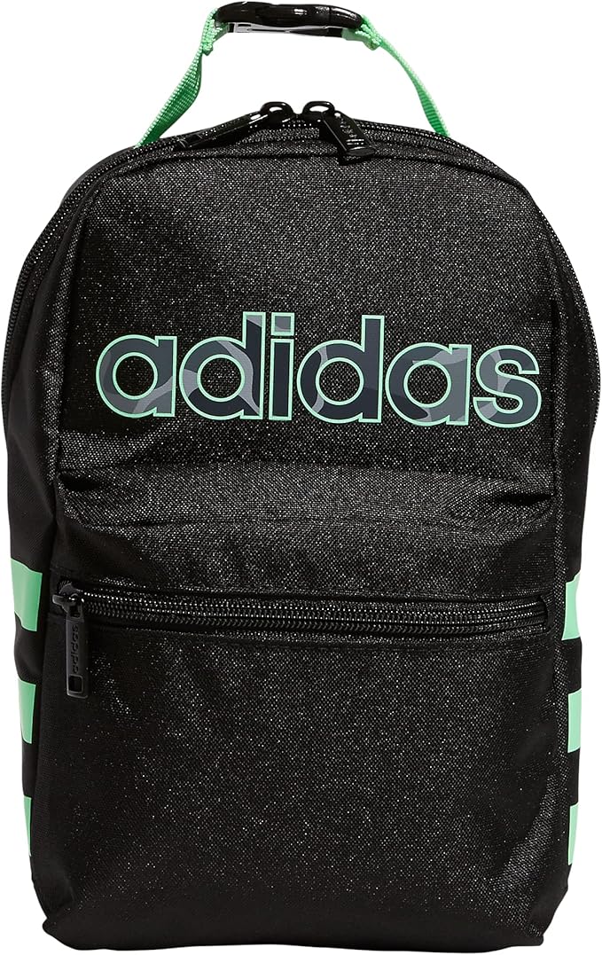 adidas Unisex Santiago Lunch Bag, Insulated School Food Container Box Discontinued, Black/Beam Green Nomad Camo Print/2.0, One Size