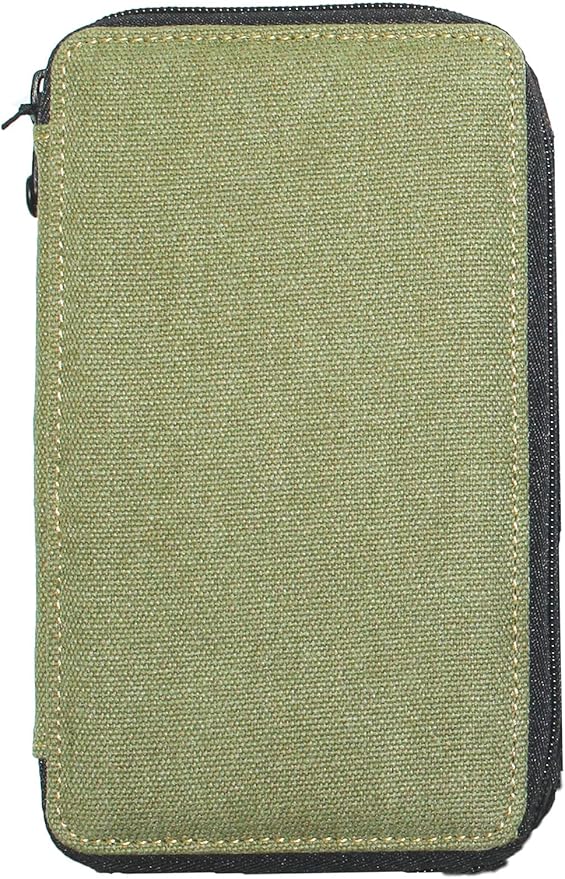 Speedball Art Products 253240 24 Pencil Storage Canvas Pencil Case, Olive