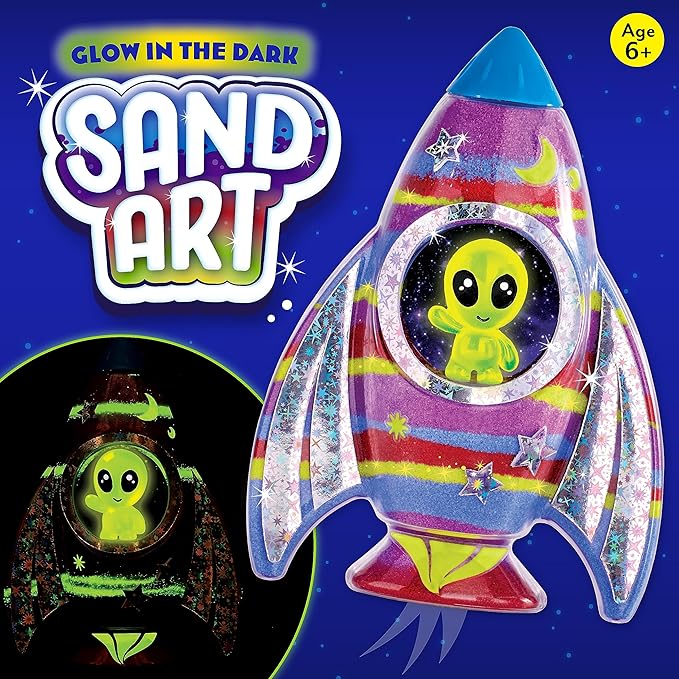 Creativity for Kids Sand Art Kit: Rocket Ship - DIY Kids Space Toys, Easter Basket Stuffers & Gifts for Boys (Ages 6+)