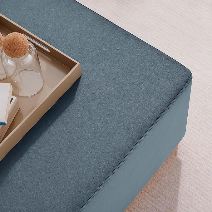 Modway Large 28" Square Performance Velvet Upholstered Upholstered Ottoman