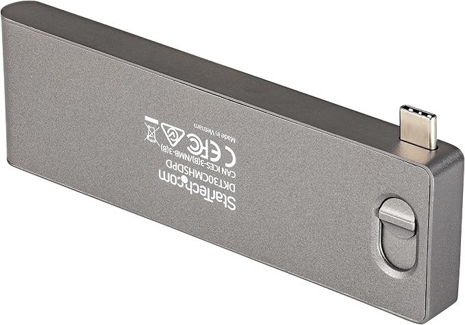 StarTech.com USB C Multiport Adapter for MacBook Pro/Air - USB Type-C to 4K HDMI, 100W Power Delivery Pass-Through, SD/MicroSD Slot, 2-Port USB 3.0 Hub - Portable USB-C Mini Dock (DKT30CMHSDPD)