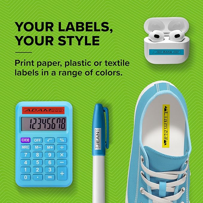 DYMO Authentic LT Plastic Labels | 12mm x 4m Roll | Black Print on Yellow Labels | for LetraTag Label Makers