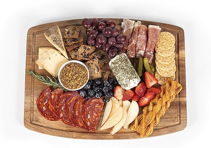 PICNIC TIME Disney Encanto Familia Ovale Acacia Cutting Board, Serving Tray, (Acacia Wood)