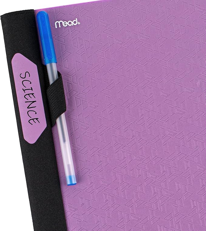 Five Star Advance Spiral Notebook + Study App, 5 Subject, College Ruled Paper, 8-1/2" x 11", 200 Sheets, Spiral Guard, Movable Tabbed Dividers, Amethyst Purple (820013G)