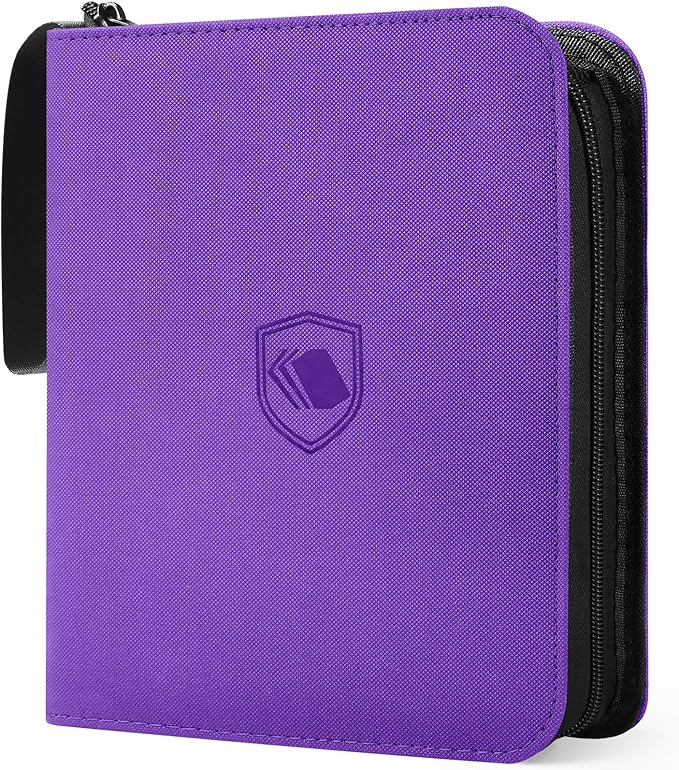 1200 Pockets Trading Card Binder, PU Cover Zipper Card Collection Album, Sturdy Card Folder Holder for MTG, TCG, Game Cards, Sports Cards
