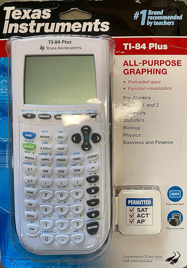 Texas Instruments Ti-84 Plus Graphing Calculator, White