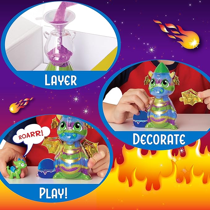 Creativity for Kids Sand Art Kit for Kids: Dragon - Arts and Crafts for Kids, Small Easter Basket Stuffer Gifts (Ages 6+)