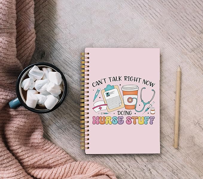 Pink Nurse Notebook Journal, Nurse Appreciation Gifts, Nurse Gifts for Women, Nurse Practitioner Gifts, Registered Nurse Gifts, Nurse Graduation Gift, Spiral Notebook 5.5x8.3 Inch