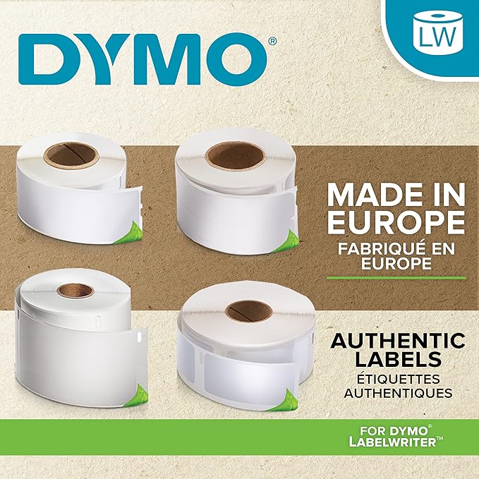 DYMO LW Durable Industrial Labels for LabelWriter Label Printers, White Poly, 2-5/16” x 7-1/2”, Roll of 170 (1933087)
